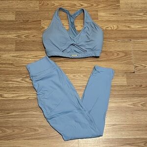 Gymshark Whitney Simmons Blue Leggings and Sports Bra